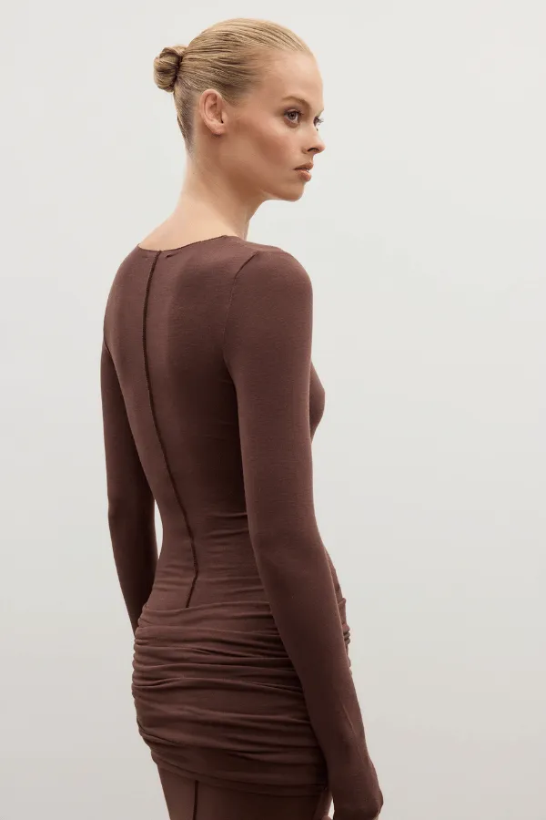 Anisa Maxi Dress Chocolate