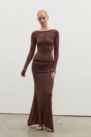 Anisa Maxi Dress Chocolate