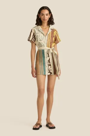 Brodie Mini Dress Clove Patch