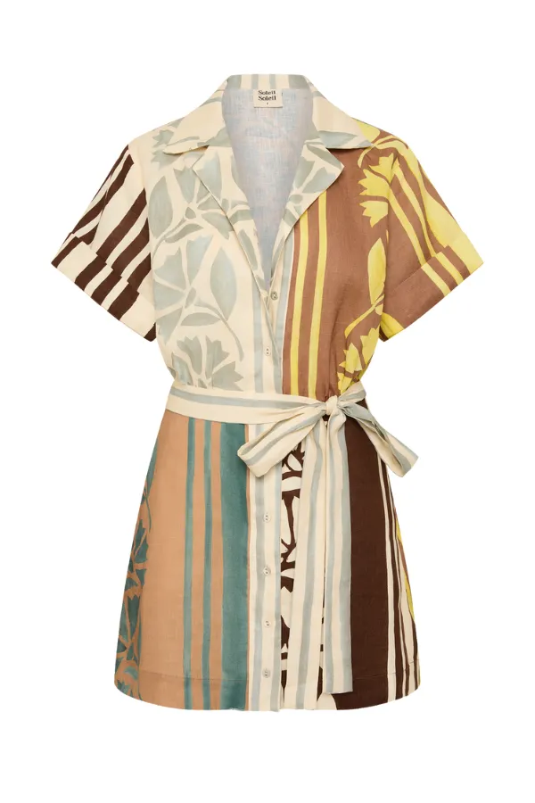 Brodie Mini Dress Clove Patch