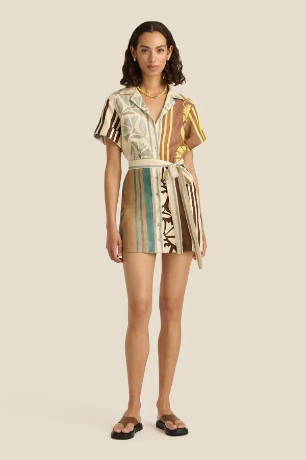 Brodie Mini Dress Clove Patch
