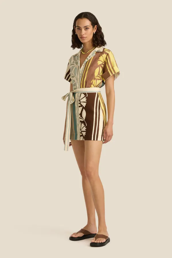 Brodie Mini Dress Clove Patch