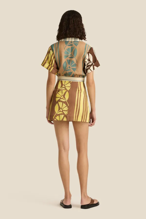 Brodie Mini Dress Clove Patch