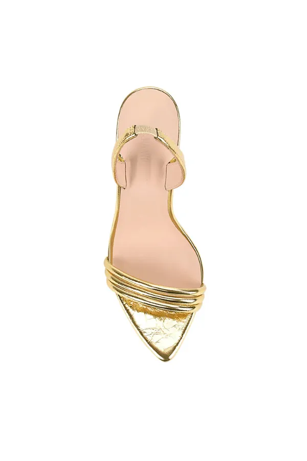 Camille Sandal Gold Metallic Leather
