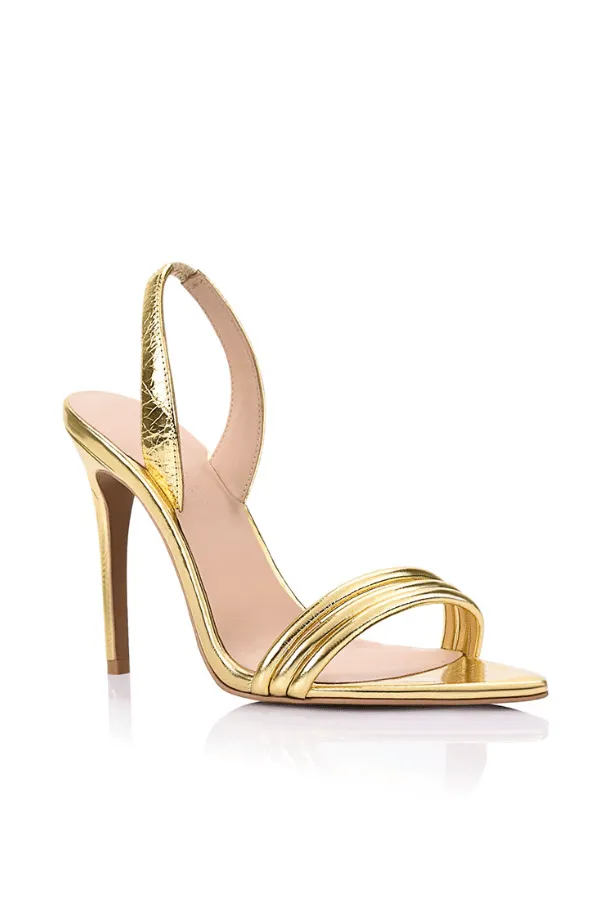 Camille Sandal Gold Metallic Leather