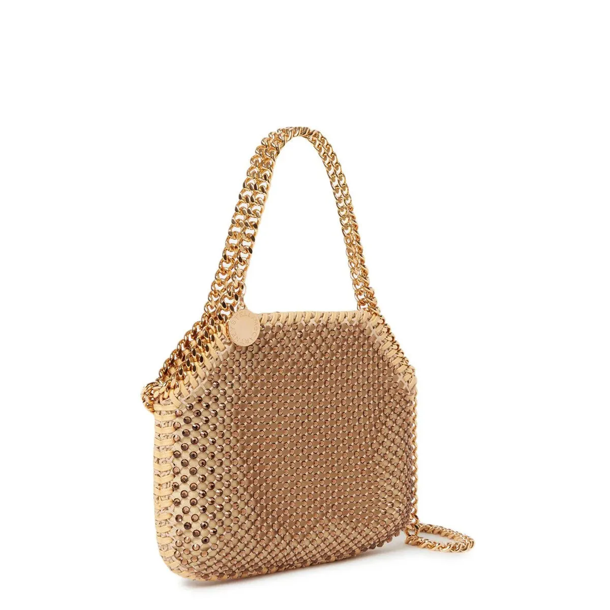 Falabella Evening Crystal Mesh, Fawn