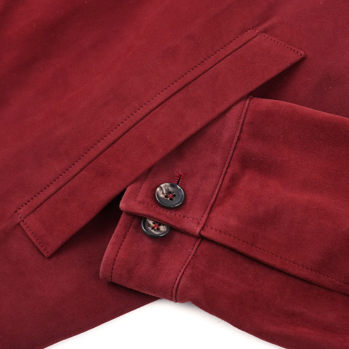 Isaia Lambskin Suede Coach Jacket