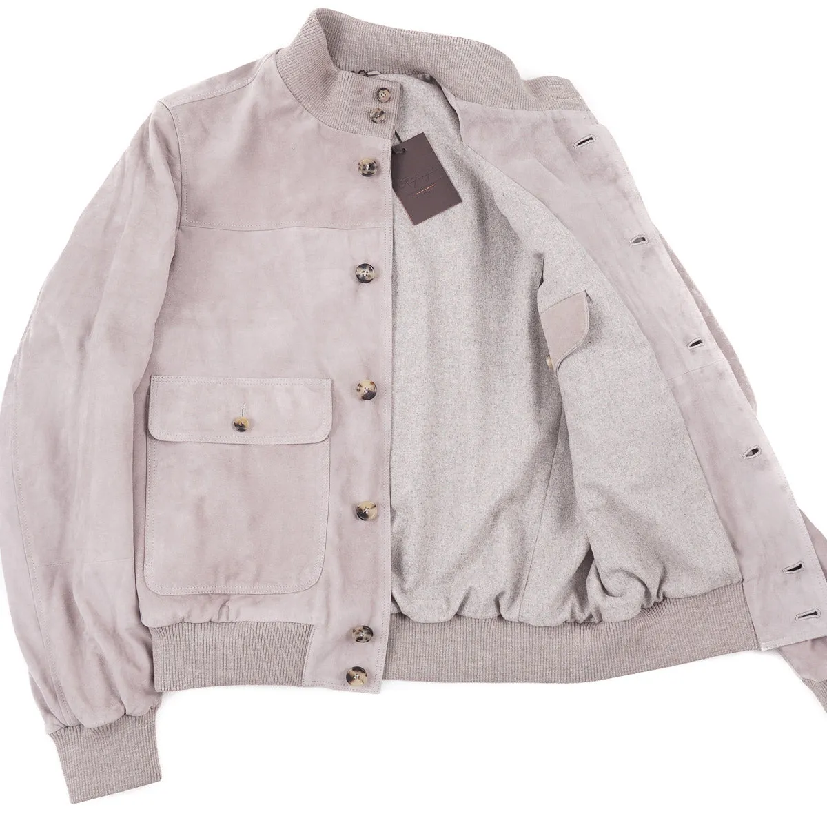Rifugio Wool-Lined Suede Bomber Jacket