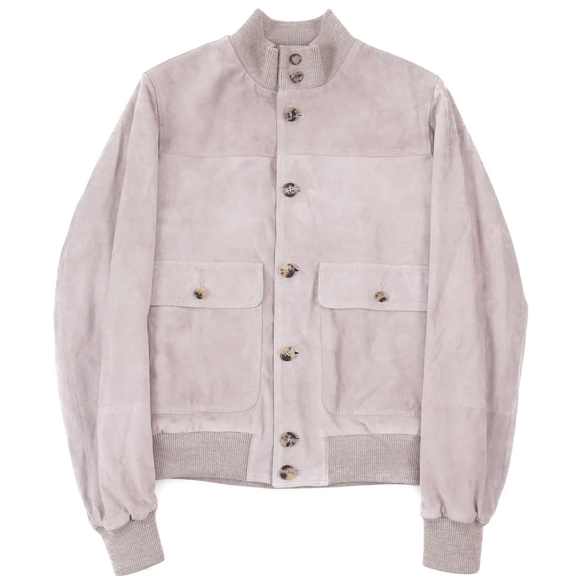 Rifugio Wool-Lined Suede Bomber Jacket